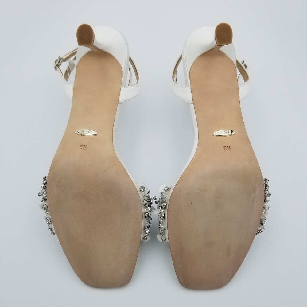 Badgley Mischka Telissa Kitten Heel Sandals, Soft White, Women's Size 9.5 - Picture 16 of 16